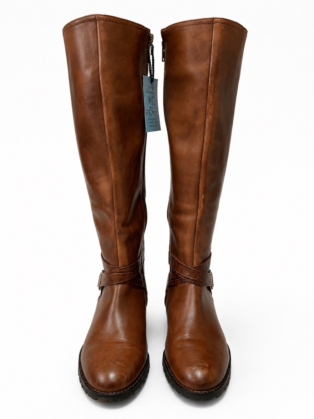 NWT Antonio Melani Brown Leather Riding Boots Women’s 6.5M